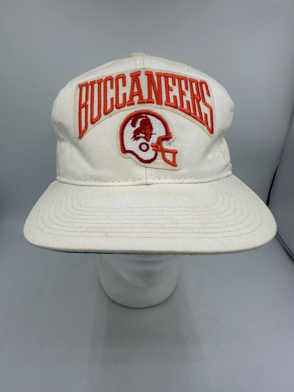 Vtg Pro Model Buccaneers New Era Hat Spell Out Creamsicle Snapback Tampa Bay